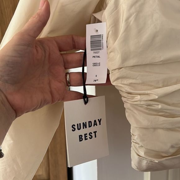 Aritzia Sunday best Giselle top in petal xs puff sleeve blouse - Picture 6 of 11